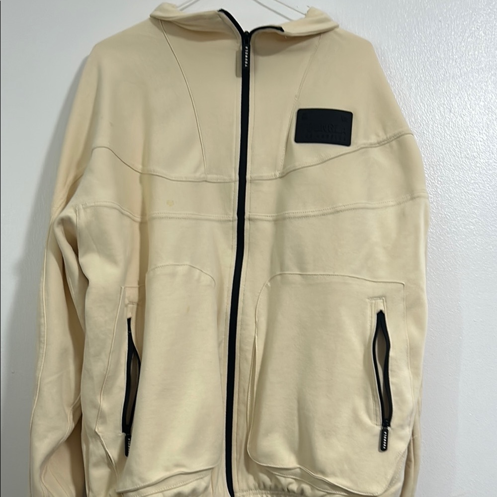 Youngla Men’s Cream Pumpcover Jacket (S)
